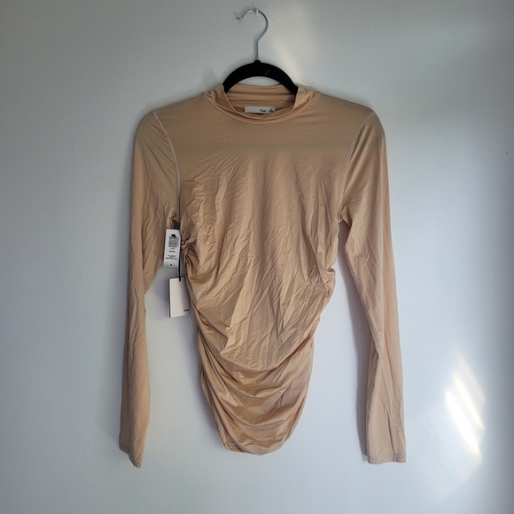 NWT Aritzia Wilfred Free Reece long sleeve mockneck shirt. 🤎 - Picture 1 of 5